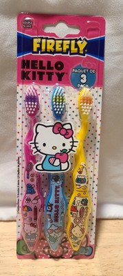 Hello Kitty 3 Pack Soft Toothbrush Sanrio Firefly NEW Free Shipping