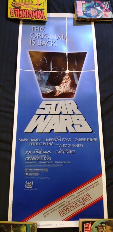 Star Wars 14" X 36" Video Poster R820106 w/ Revenge of the Jedi Ad Rare Version