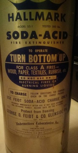 Antique Soda Acid Fire Extinguisher - Stop Fire - UL Tested - Vintage - USA Made