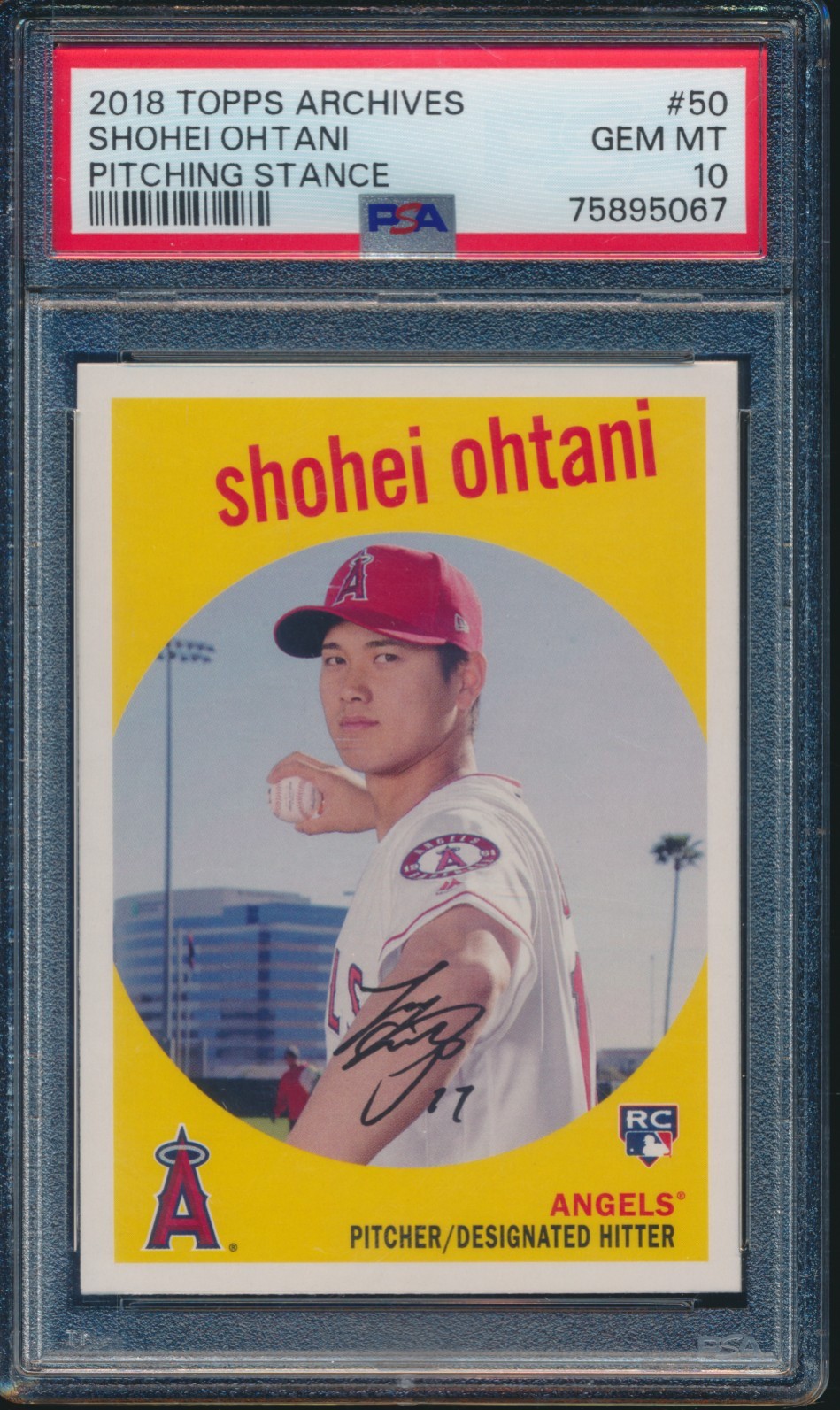 PSA 10 SHOHEI OHTANI 2018 TOPPS ARCHIVES PITCHING LA Angels