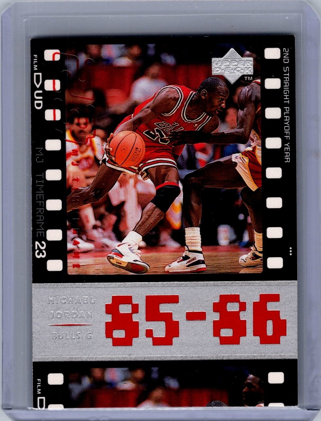1998 Upper Deck Michael Jordan Time Frame 85-86 2nd Straight 1998 Upper Deck Michael Jordan Time Frame 85-86 2nd Straight
