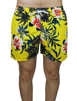 COSTUME MARE UOMO DIAMOND FLOREALE GIALLO SLIM FIT PANTALONCINO BERMUDA SHORTS