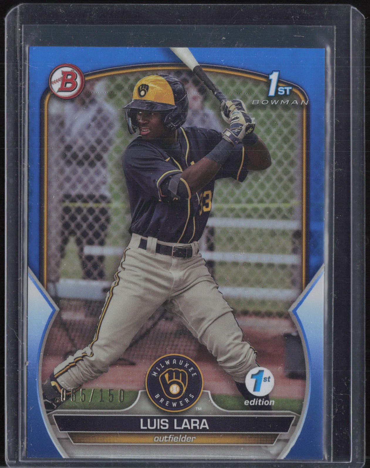 2023 Bowman Blue Refractor Luis Lara /150 RC Rookie