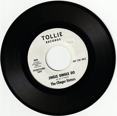THE CLINGER SISTERS 45 rpm record JINGLE DINGLE DO white label DJ promo