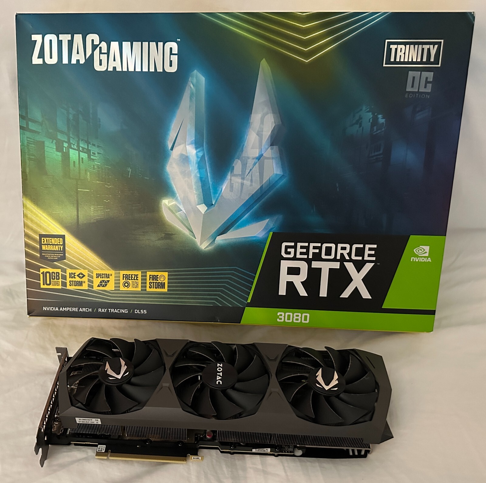 【nonLHR】ZOTAC RTX 3080 Zotac GeForce RTX 3080 10GB Trinity GPU | 1yr Warranty, Fast