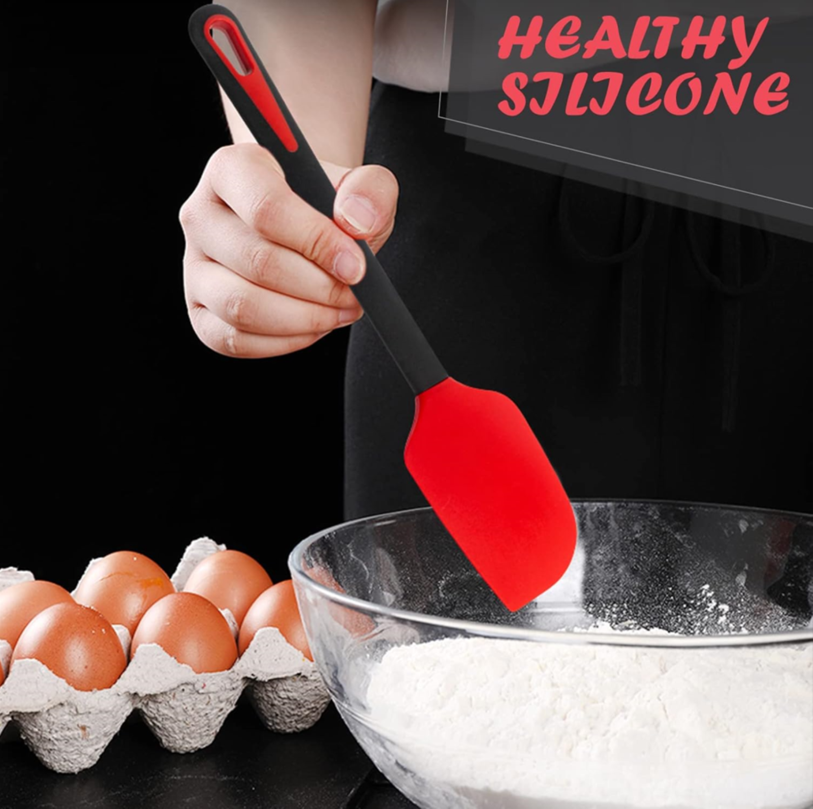 TEEVEA 4pc Silicone Utensil Spatula Set ULTRA Heat Resistant Baking Kitchen