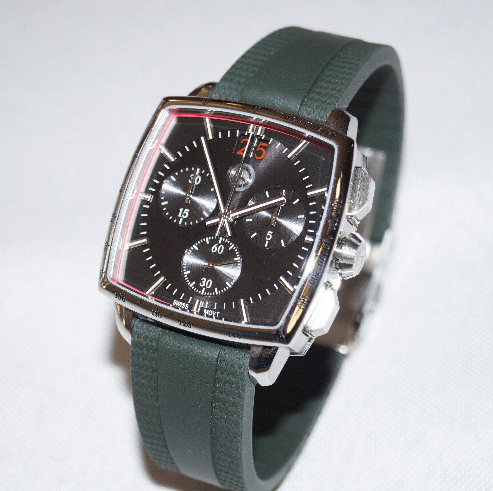 Genuine Mercedes-Benz Collection Men`s Women`s Watch Military Green Rubber Band Genuine Mercedes-Benz Collection Men`s Women`s Watch Military Green Rubber Band
