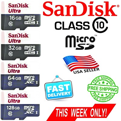 LOT OF SANDISK  32GB    Ultra Micro SD Cards Class10 80MB/s BEST PRICE + ADAPTER