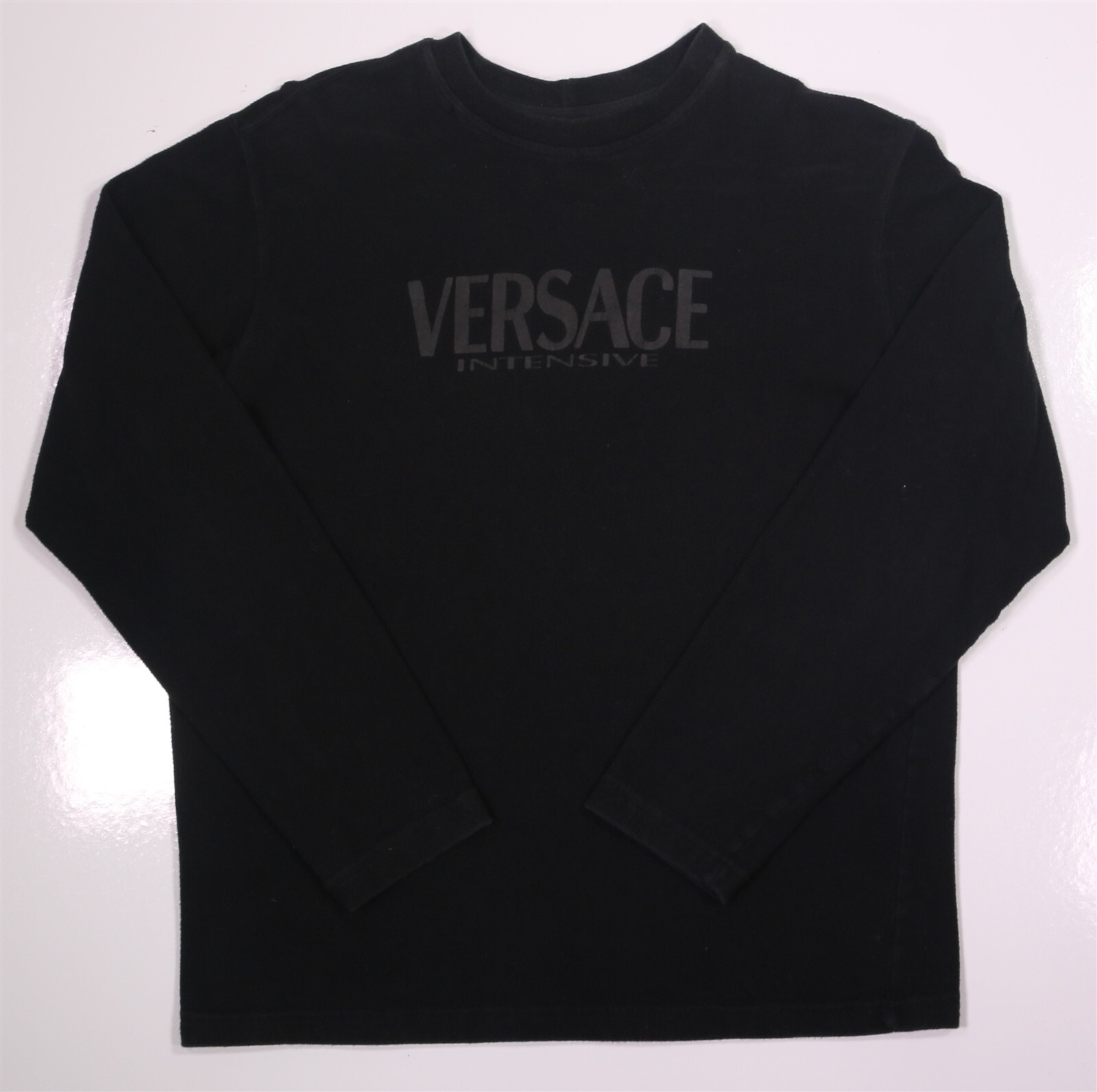 【関税＆送料込み】Versace '90S Vintage Logo' T-Shirt Versace 90s Logo Embroidered T-shirt | Blue | FARFETCH
