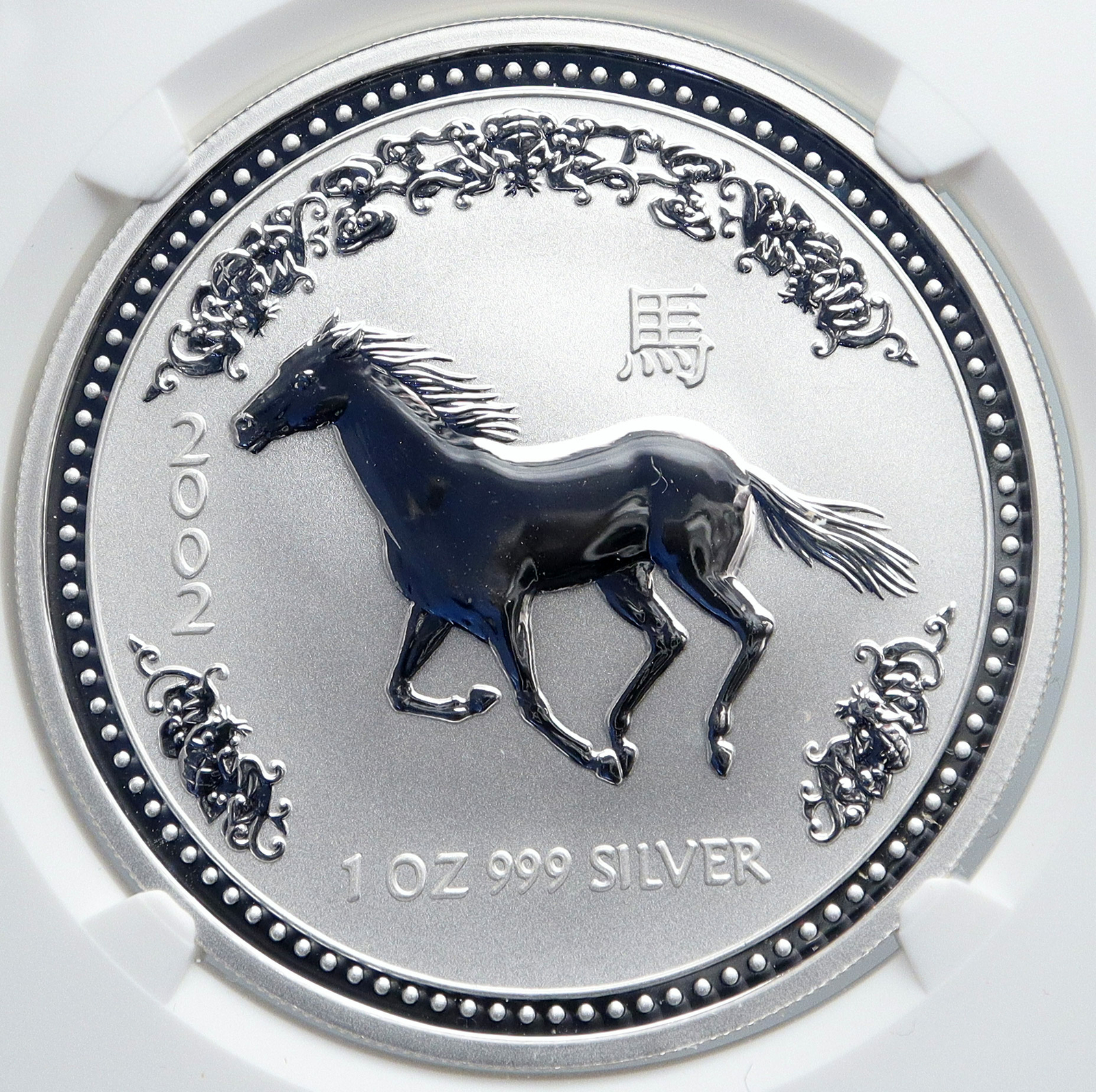 2002 AUSTRALIA Year of Horse Vintage ANTIQUE Old Silver Dollar