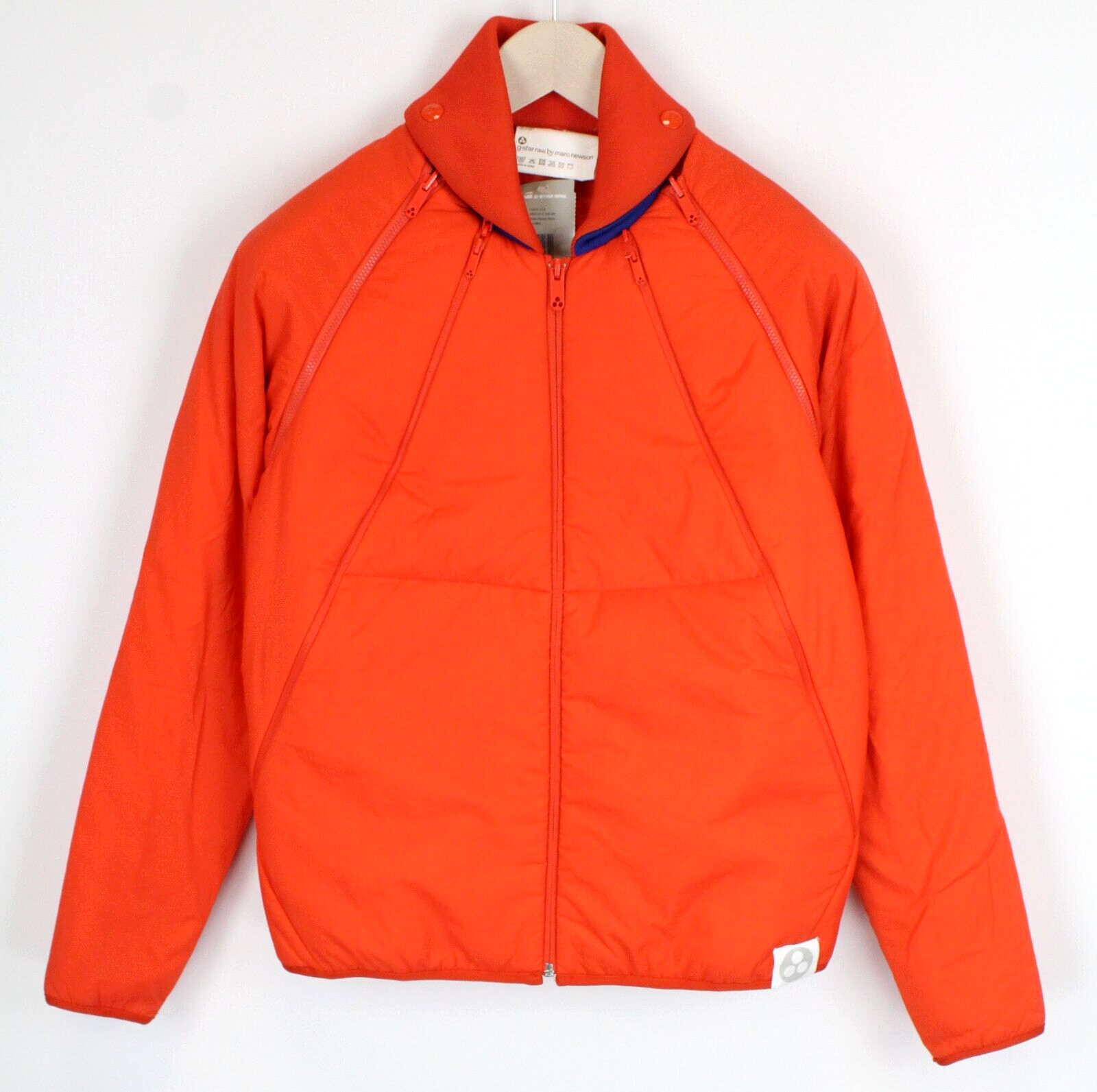 G STAR S Men Jacket Orange Removable Long Sleeves Lined Zipped