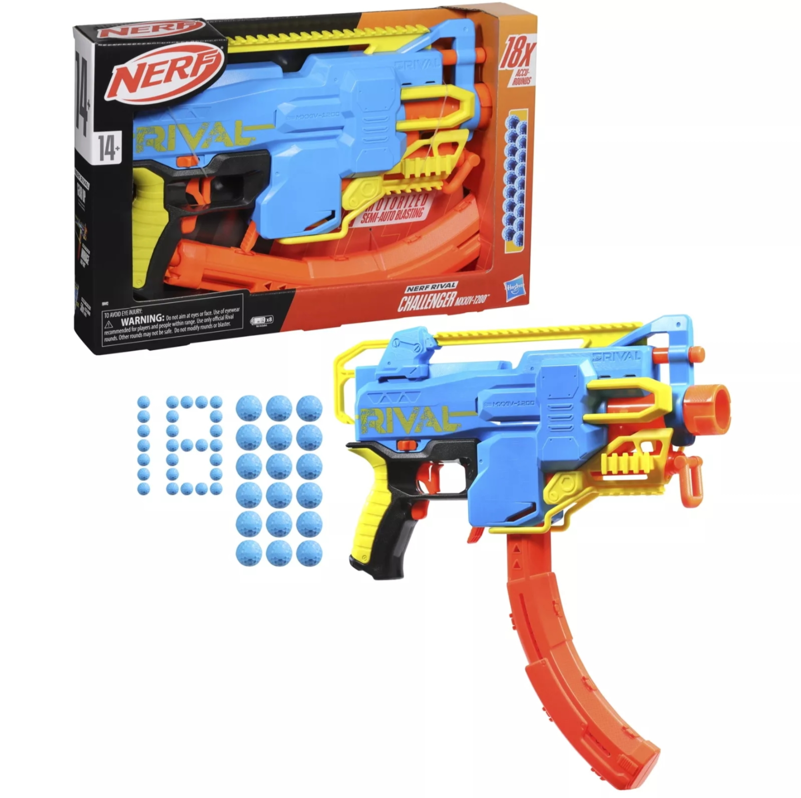 NERF Rival Challenger MXXIV-1200 Motorized Blaster, 18