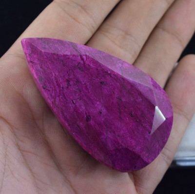 353 Carat EGL Certified Loose African Red Ruby Pear Shape Gemstone