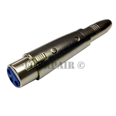 3pin XLR Female to 1/4'' 6.35mm Mono Jack Audio Cable Microphone Mic DJ Adapter