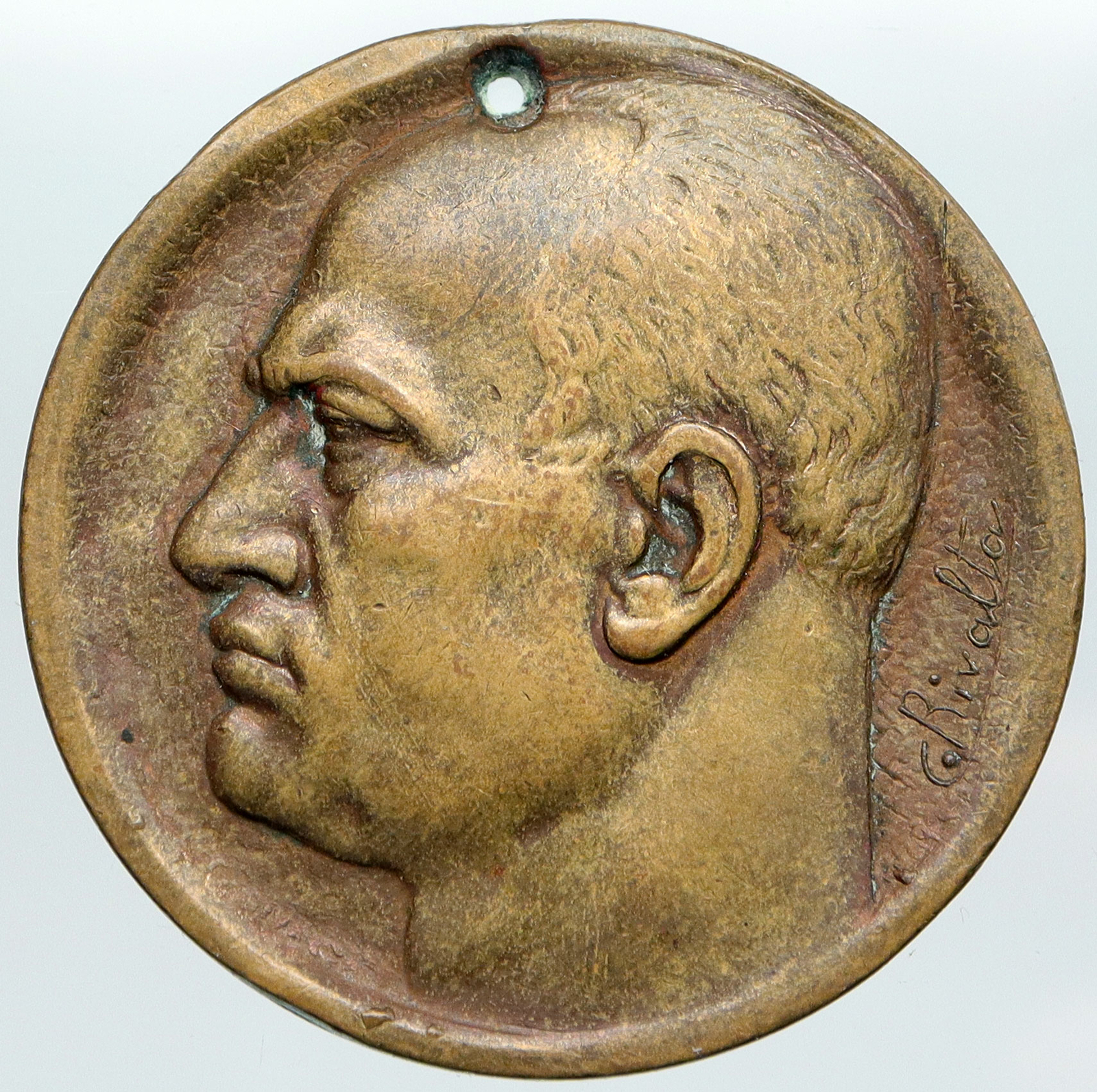 ムッソリーニ　メダル　イタリア　ファシスト　Medaglia Mussolini Italy 1883–1945 Early Fascist Mussolini Medal – Rare