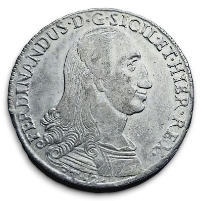 Palermo Sicilia splendido 12 tari tarí 1796 Ferdinando III Borbone notevole