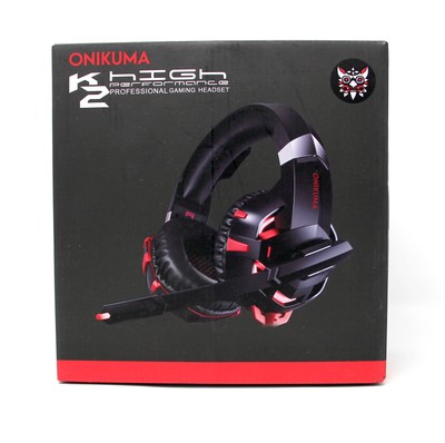 Onikuma K2 High Performance Professional Gaming Headset Red