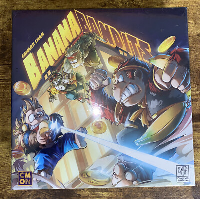 New Sealed Banana Bandits Gorilla Monkey 3D Board Game CMON 2-4 Players Great!!