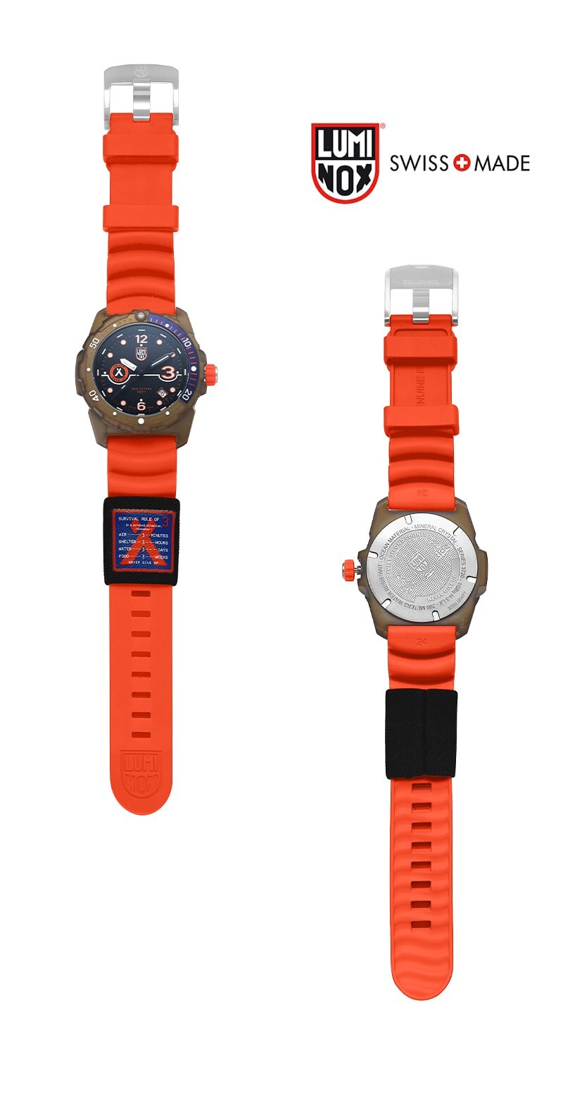 Pre-owned Luminox Bear Grylls Survival Eco Mens Quartz Watch 42mm 20atm Swiss Made