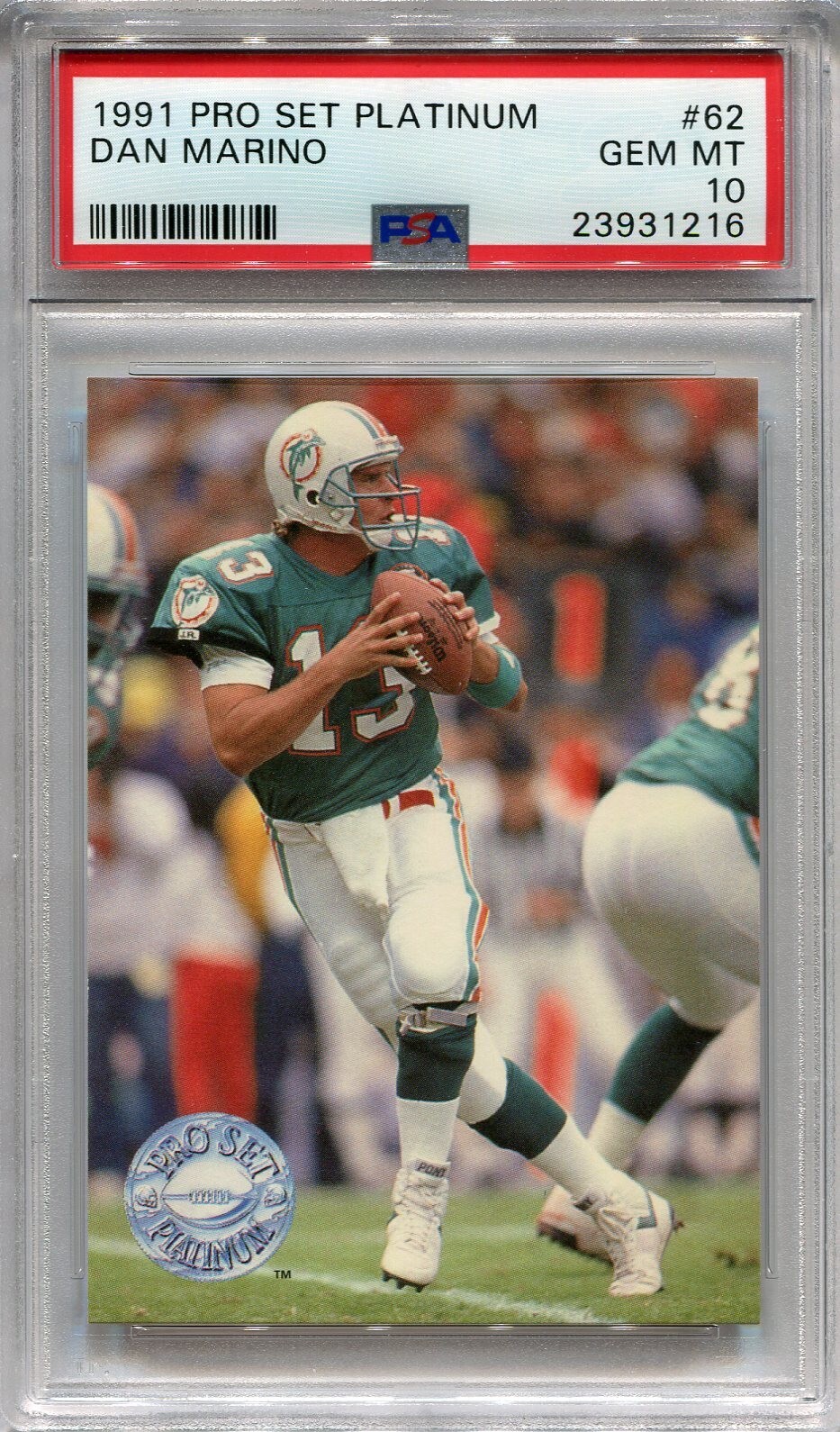 1991 Pro Set Platinum #62 Dan Marino HOF Dolphins Pittsburgh 1991 Pro Set Platinum #62 Dan Marino HOF Dolphins Pittsburgh