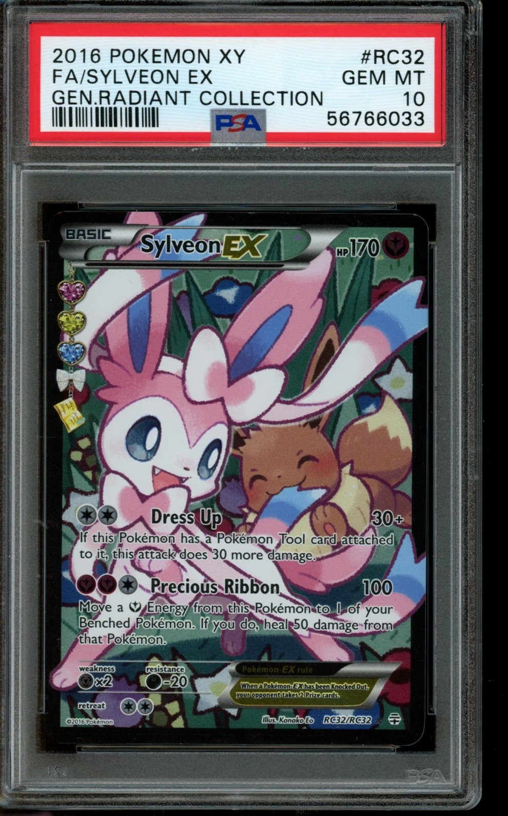 PSA 10 GEM MINT Pokemon Sylveon EX Generations Radiant