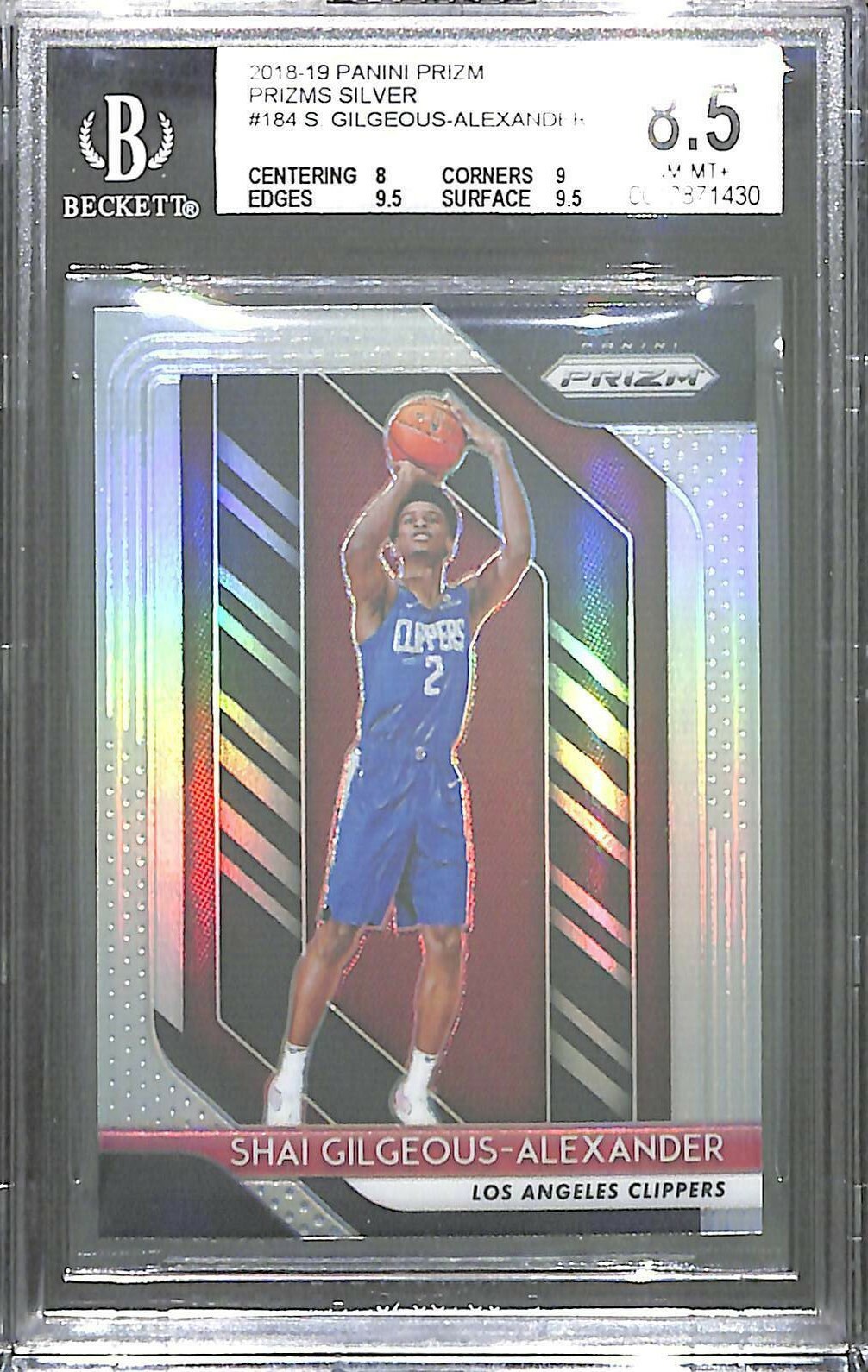 2018 Panini Prizm #184 Shai Gilgeous-Alexander Silver Prizm