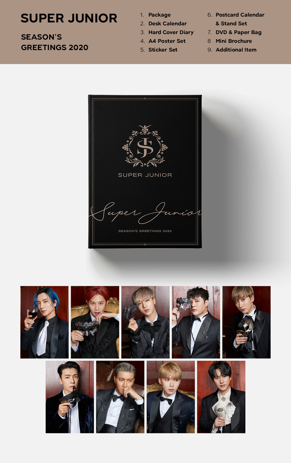 2020 SUPER JUNIOR SEASON'S GREETINGS Package+DVD+Calendar+