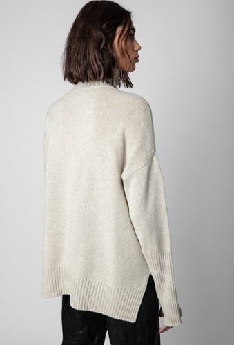 Pre-owned Zadig & Voltaire Alma Jumper Bijoux Sweater Cashmere Pullover Star $798, S In Silver