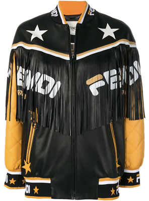 Fendi women's best sale leather jacket