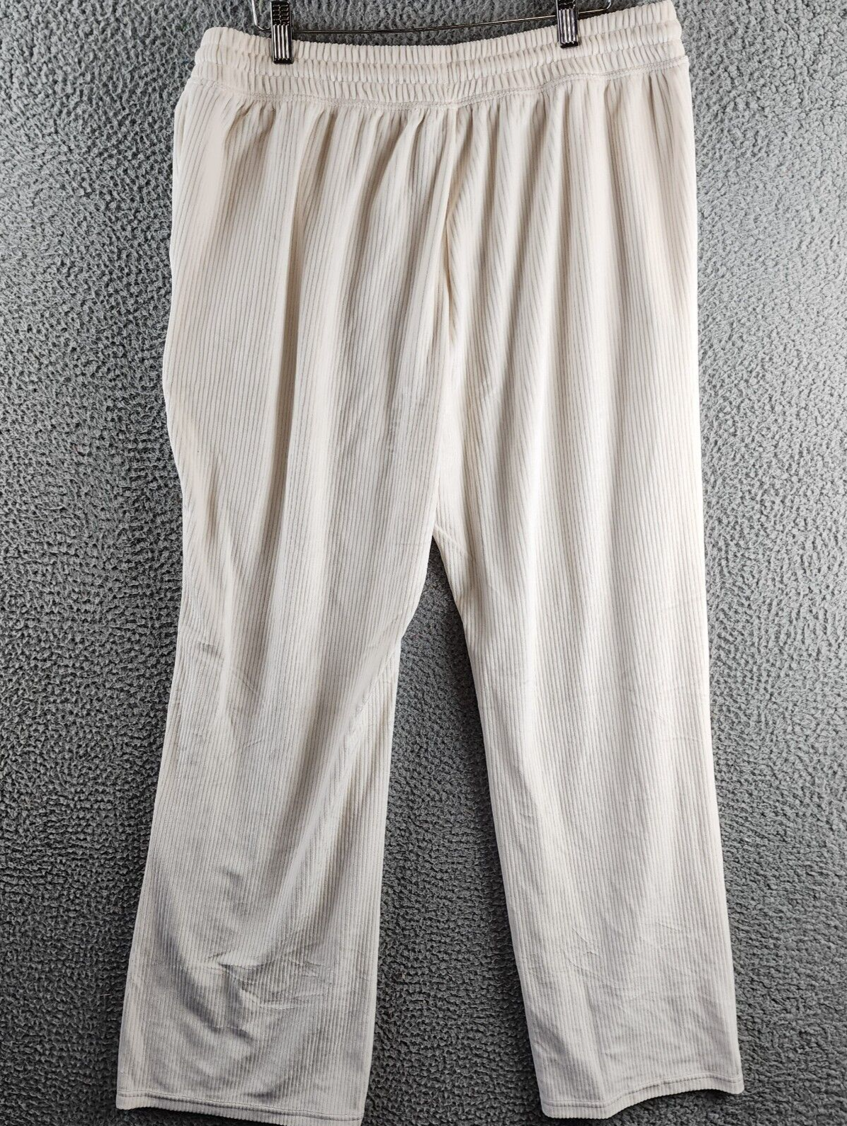 Champion Soft Touch Cord Drawstring-Waist Pants Women's L Natural Side Pockets - Picture 13 of 16