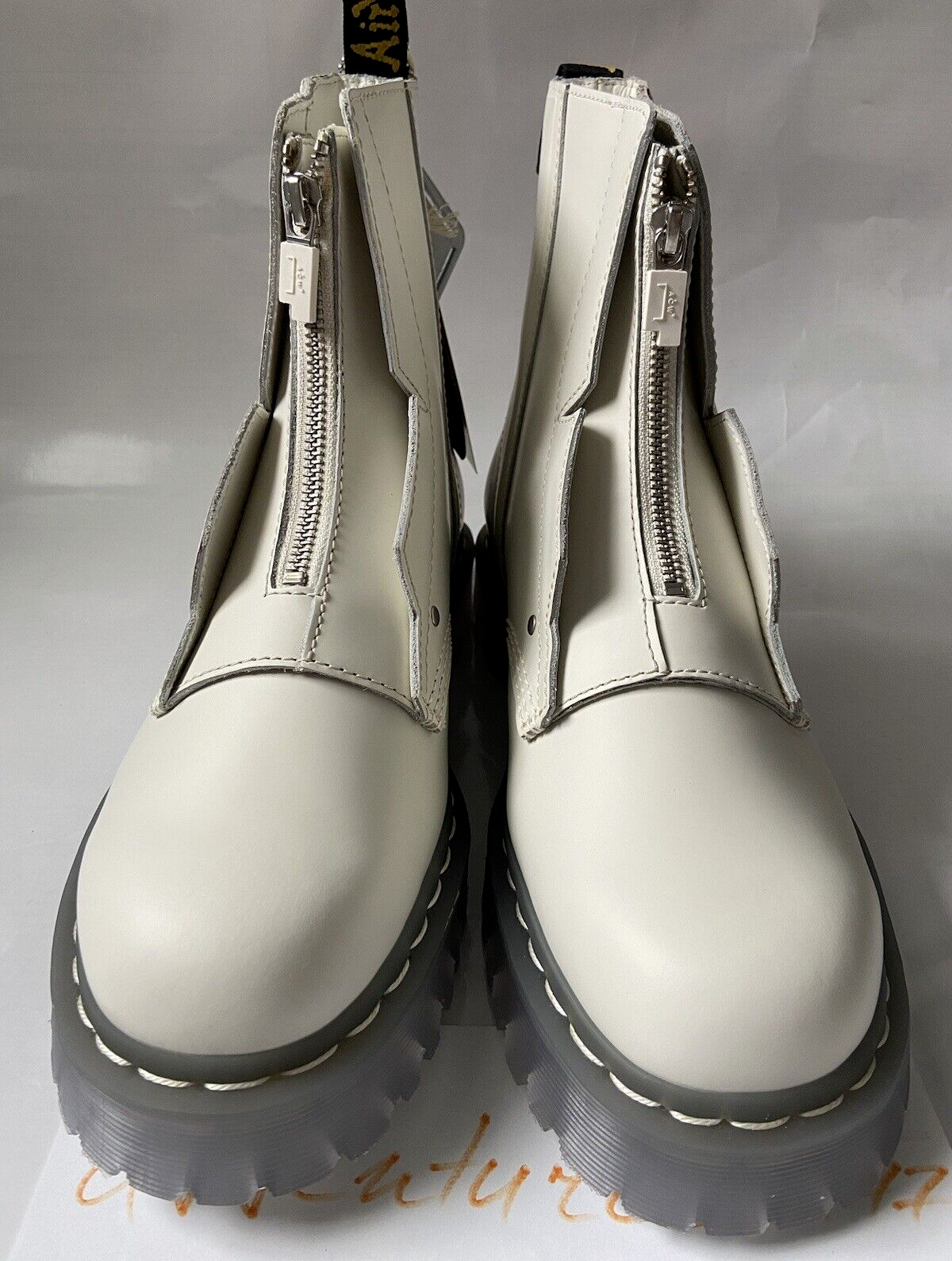 Pre-owned Dr. Martens A Cold Wall X  1460 Pascal Bex Acw Leather Boots Us M 8/w 9 In White