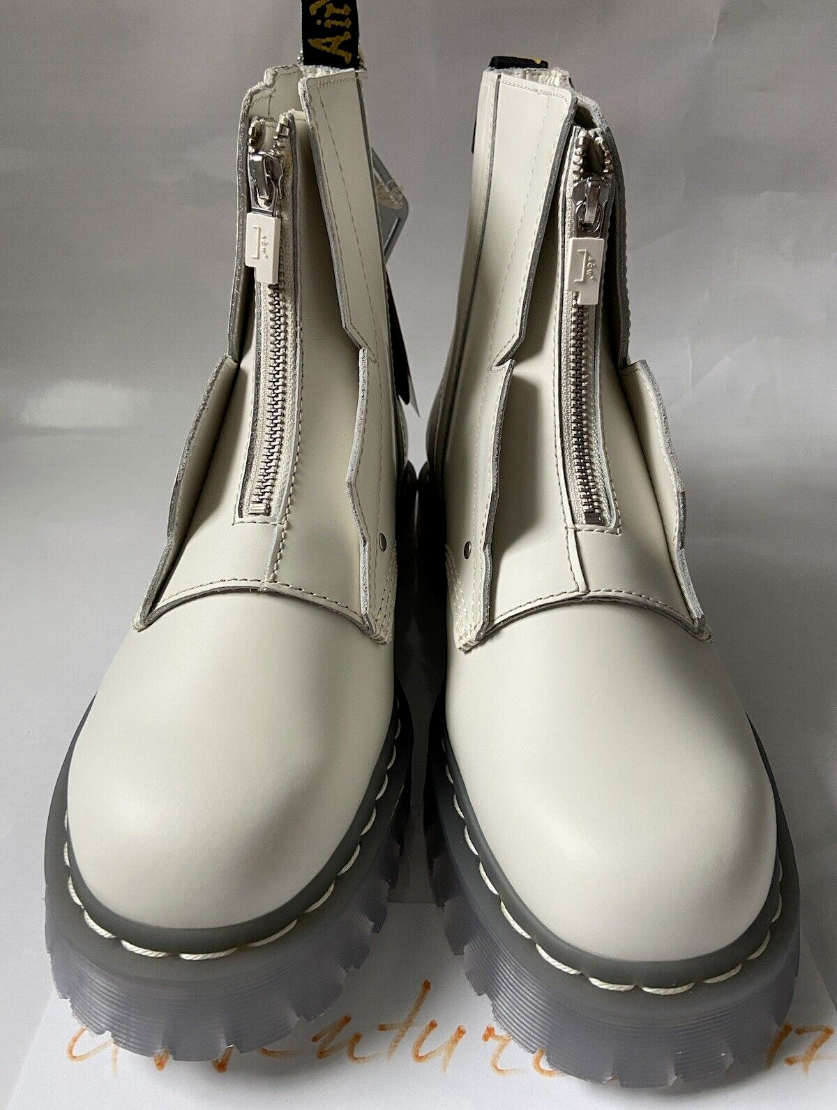 Pre-owned Dr. Martens' A Cold Wall X Dr. Martens 1460 Pascal Bex Acw Leather Boots Us M 8/w 9 In White