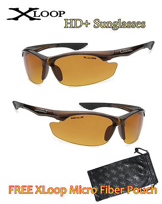 XLOOP SPORT HD NIGHT DRIVING VISION SUNGLASSES YELLOW HIGH DEFINITION GLASSES