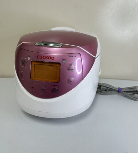 Cuckoo CR-0631F Rice Cooker 6 Cups Uncooked 3 Liters 3.2 Quarts Pink Rose | eBay Cuckoo CR-0631F Rice Cooker 6 Cups Uncooked 3 Liters 3.2 Quarts Pink Rose | eBay
