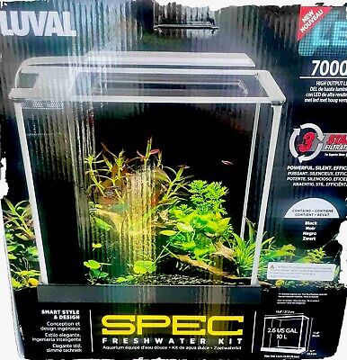 Fluval SPEC 2.6 G. FRESHWATER Aquarium Kit w/ LED Lighting, 3-stage Filtration