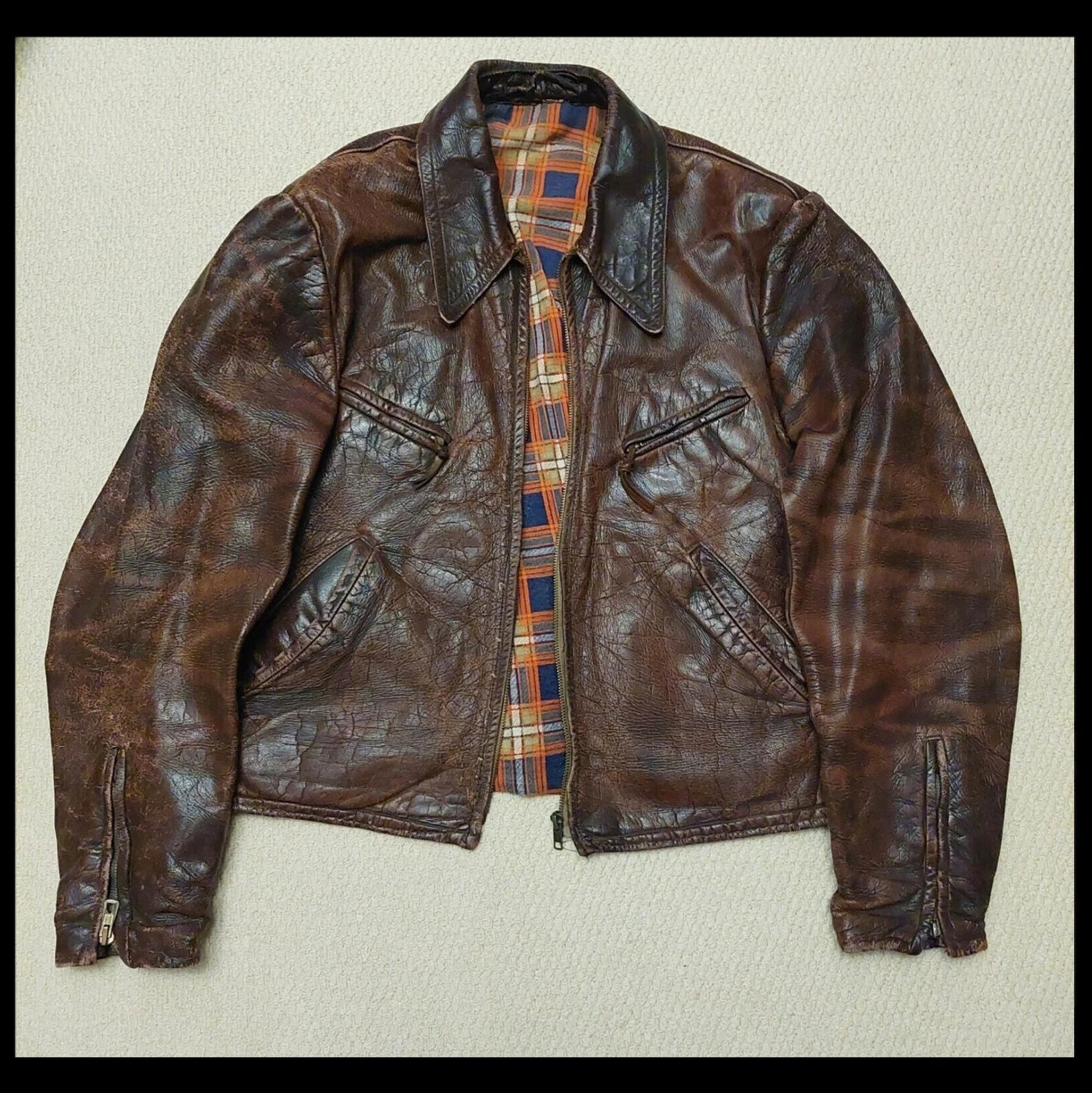 1930s German Style Vintage A2 Cow Leather Jacket Mens 1930s German Style Vintage A2 Cow Leather Jacket Mens