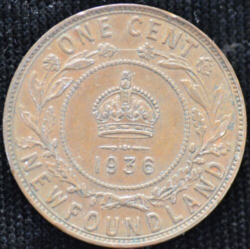 1936 EXTREMELY FINE Newfoundland Large Cent