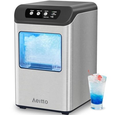 Aeitto Nugget Ice Maker Countertop, 55 lbs/Day, Chewable Ice Maker