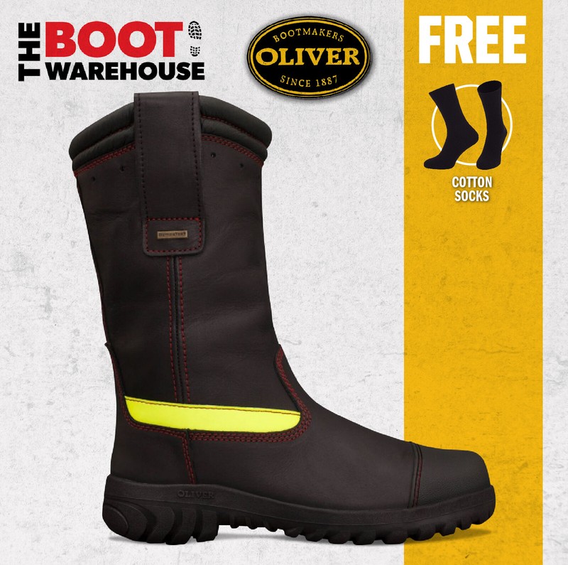Oliver Work Boots, 45632z, Zip, Lace-Up, Non-Metal