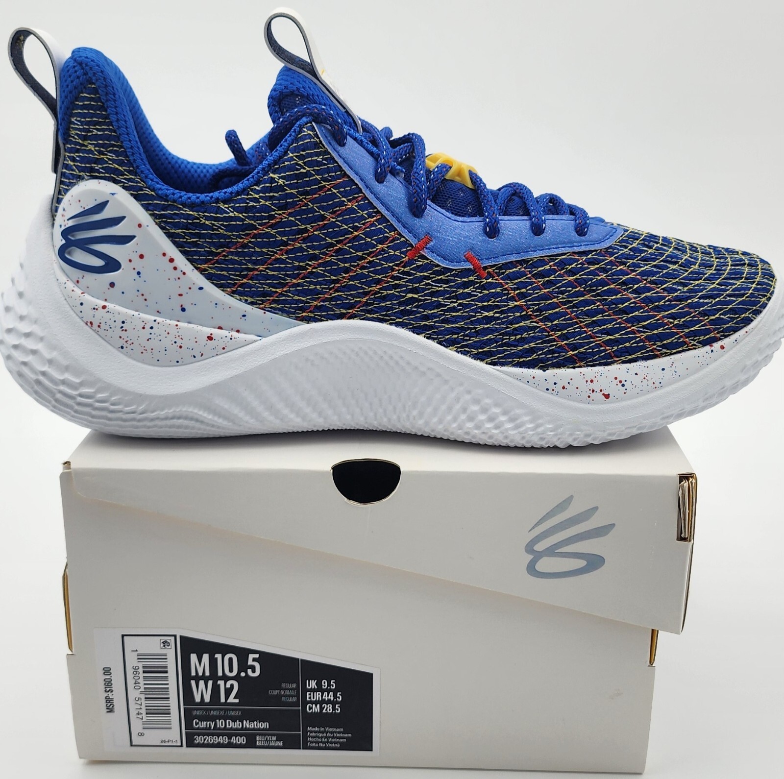 【新品美品】UA Curry Flow 10 Dub Nation Under Armour Curry Flow 10 Dub Nation Curryfornia Men's sz