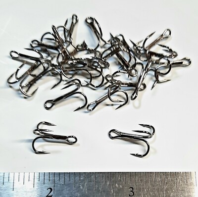25ct SIZE 10 Treble Hooks * BLACK NICKEL * Fishing - SUPER SHARP!