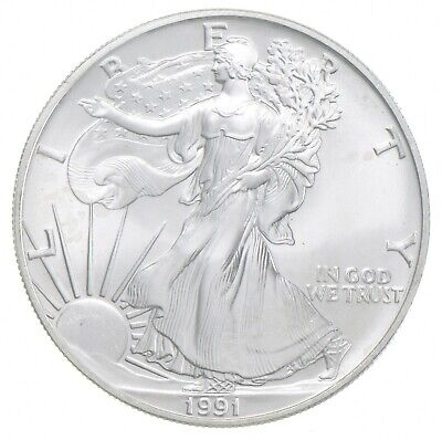 Better Date 1991 American Silver Eagle 1 Troy Oz .999 Fine Silver *011