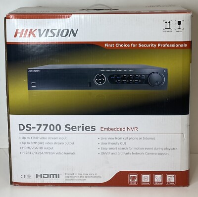 Hikvision 16-Channel 12MP Embedded Plug-and-Play NVR W/4TB HDD DS-7716NI-I4/16P