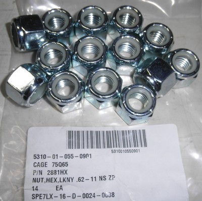 Qty. 14 Nut; Self Lock MS51922-49 MIL-DTL-45913/1 5310-00-269-4040 Oshkosh 2B...