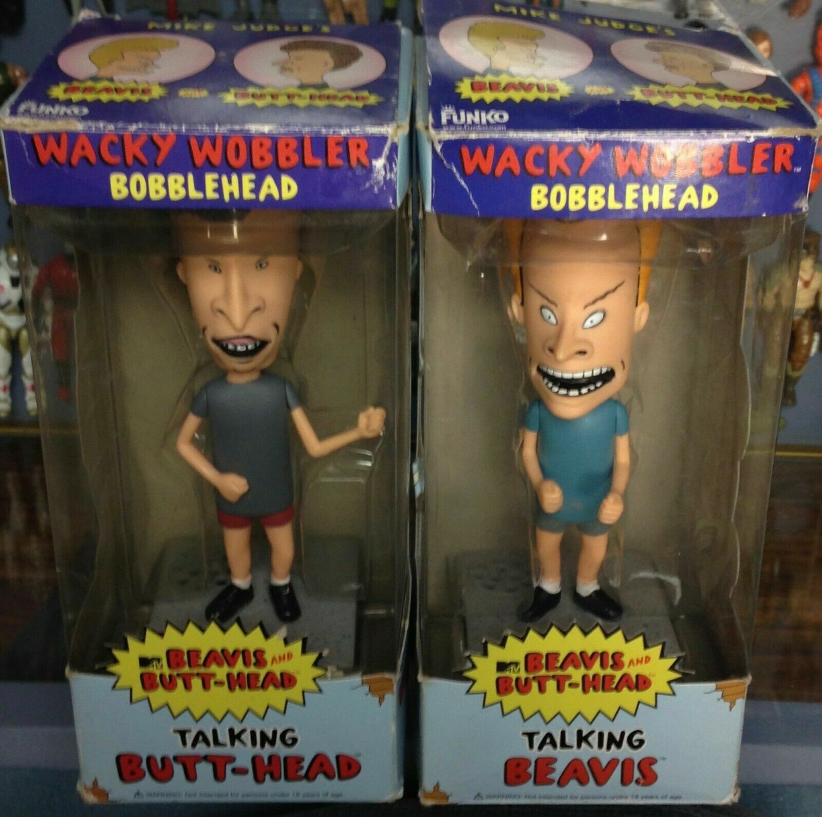 Funko Wacky Wobbler Bobblehead Talking BEAVIS and BUTT-HEAD Funko Wacky Wobbler Bobblehead Talking BEAVIS and BUTT-HEAD