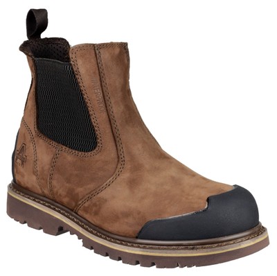 AMBLERS SAFETY AMBLERS SAFETY BROWN FS225 GOODYEAR WELTED WATERPROOF CHELSEA SAFETY BOOTS