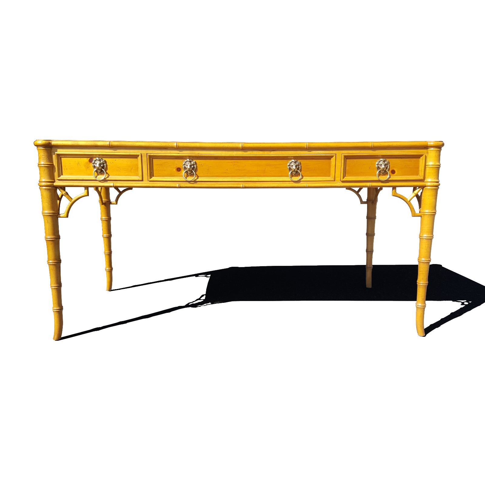 Baker furniture Chippendale faux bamboo desk.