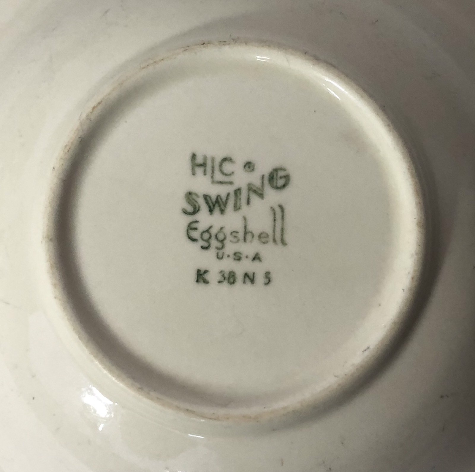 HOMER LAUGHLIN PUEBLO SWING EGGSHELL 5 1/2 INCH FRUIT BOWL POTTERY MOTIF RARE