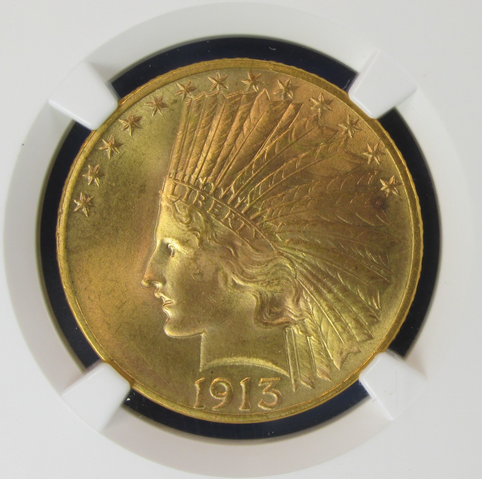 1913 Indian Head $10 Gold NGC MS66 RARE High Grade [008]