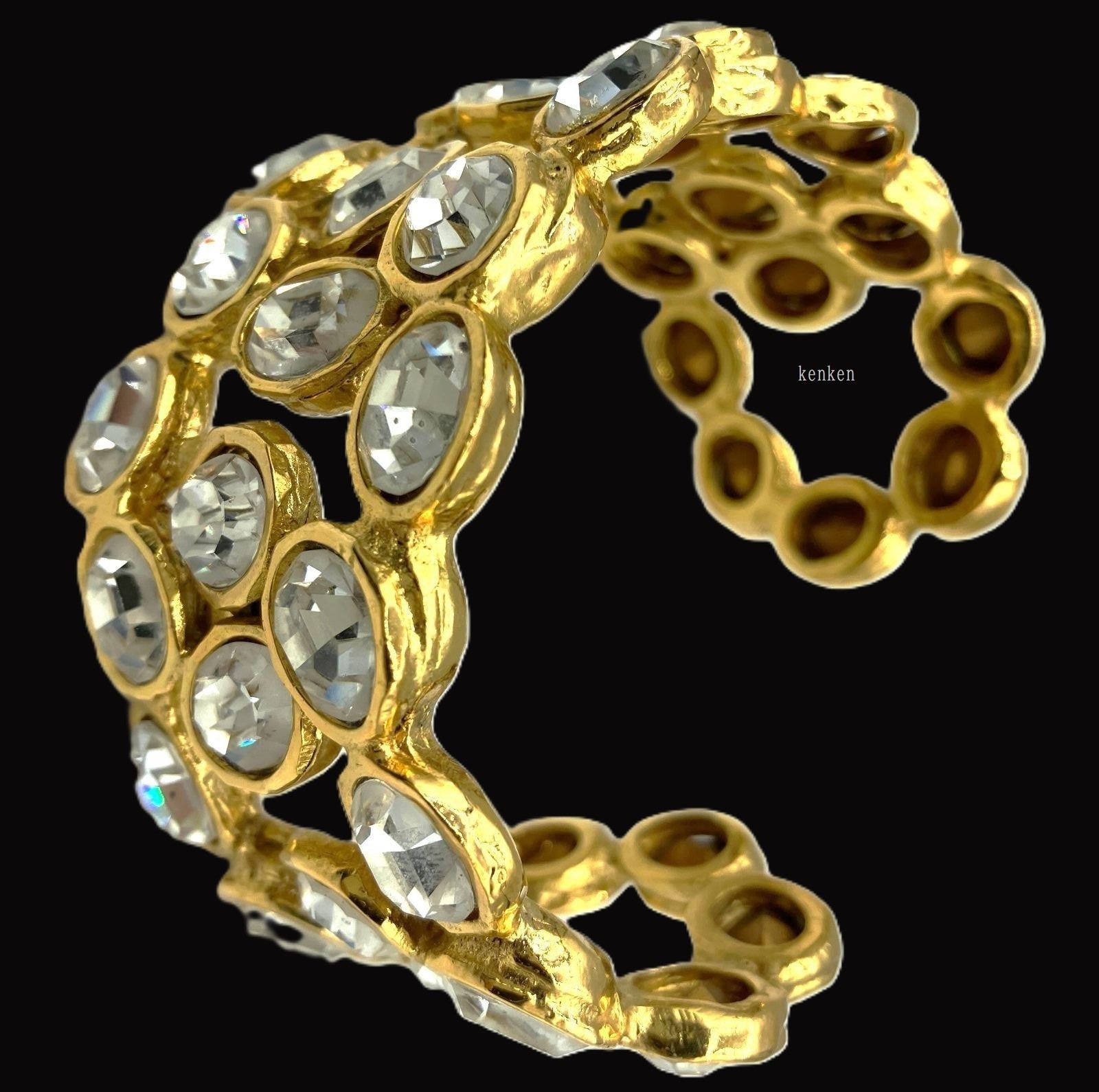 CHANEL Bracelet Bangle AUTH Coco CC kenkenjp Gold Logo